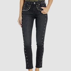 NWT Current/Elliott 7 Pocket Stud Ankle Jeans Dark Gray Size 25